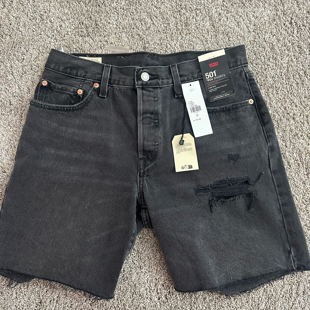 Levi's Women Black Denim Shorts